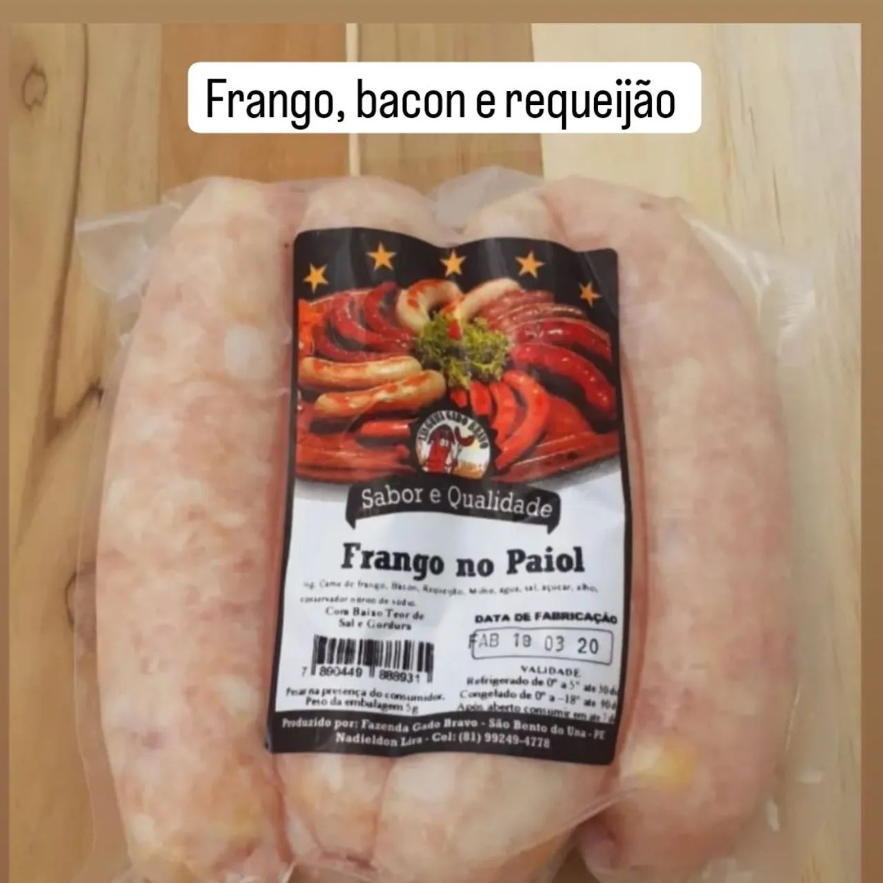 Linguiça caseira direto da fazenda 