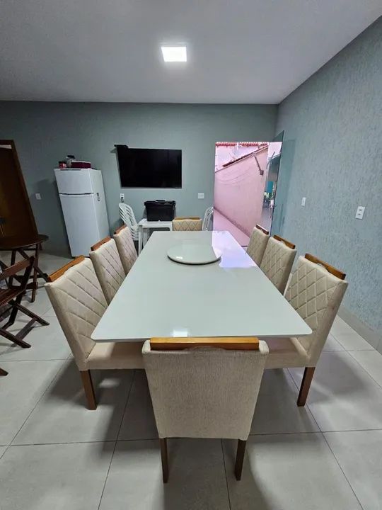 Mesa de Jantar em Madeira - 8 Cadeiras de madeira  - Foto 4