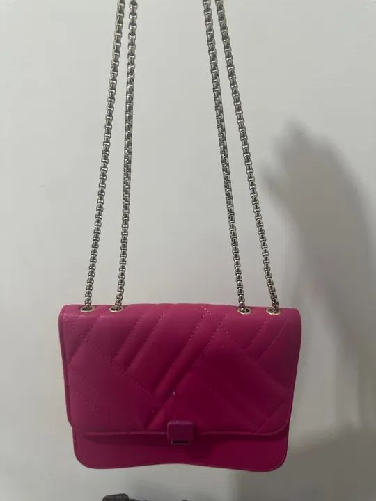 Bolsa de ombro rosa