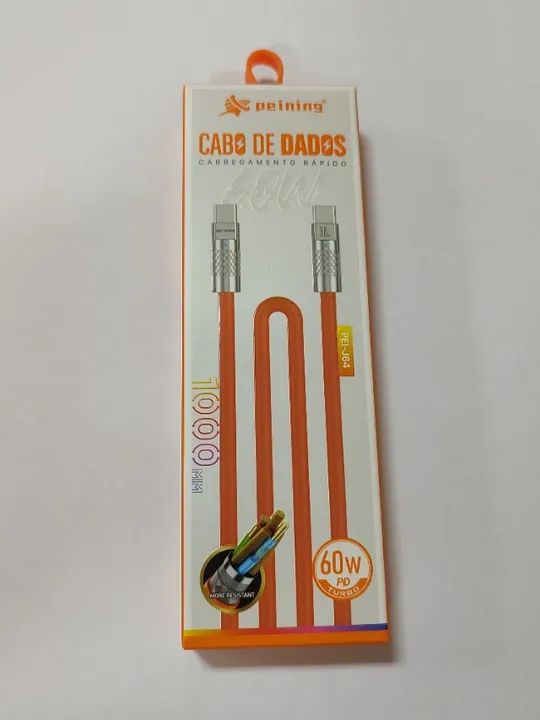 Cabo de dados Peining carregamento rapido 60w Type-C - Foto 5