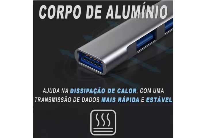 Hub Cabo Usb 3.0 Extensor 4 Portas High Speed Hd Pen Drive - Foto 5