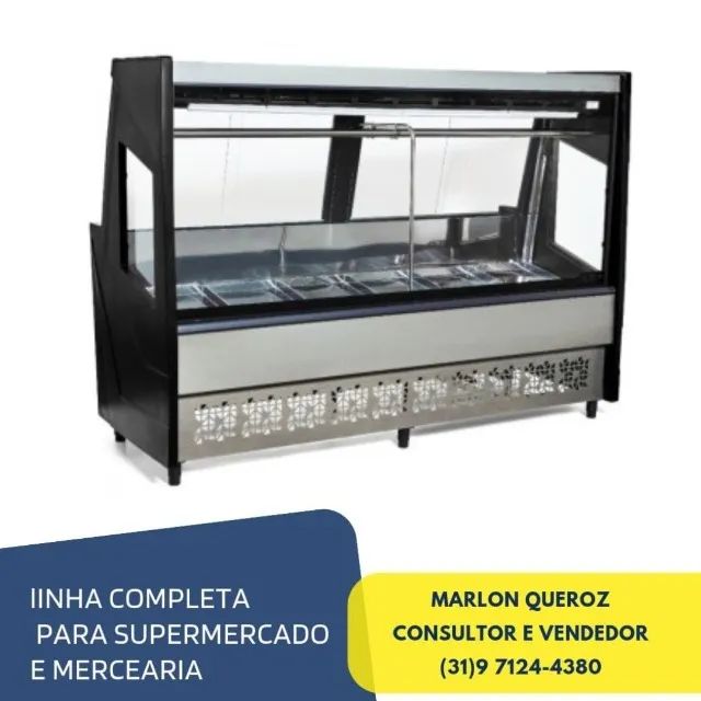 Balcão de Açougue 2M Polar Preto