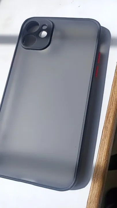 Capa Capinha Case Premium Preta Translúcida com Proteção de Câmera para iPhone 11, iPhone  - Foto 2