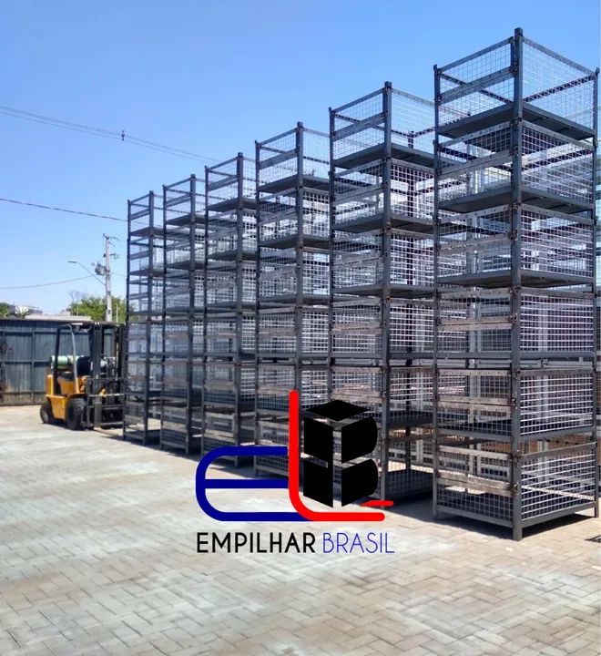 Caixa Aramada Gaiola Container Rack  - Foto 5