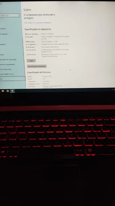 Notebook Gamer Acer Nitro com Teclado ilumidado
