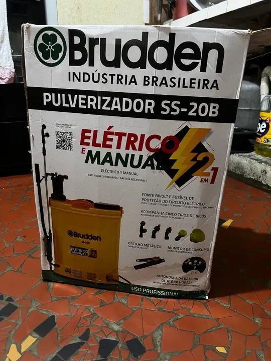 Pulverizador Costal SS20B 20L Manual e Elétrico a Bateria - Brudden