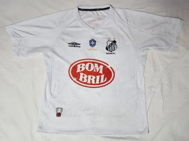 Camisa do Santos 2003 Umbro com Patch Campeão Brasileiro 2002 Futebol
