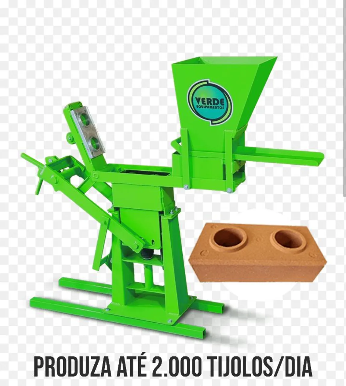 Máquina de Fazer Tijolo Manual - Produza até 2.000 Tijolo/Dia
