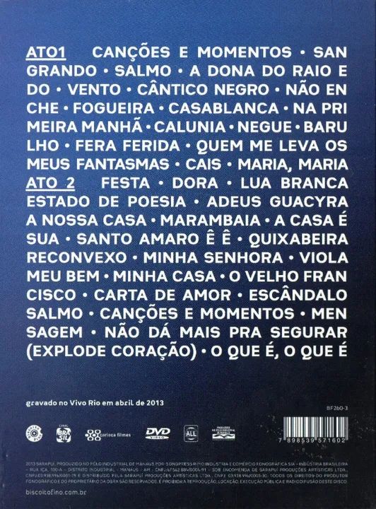 Dvd Maria Bethânia - Carta De Amor  - Foto 2