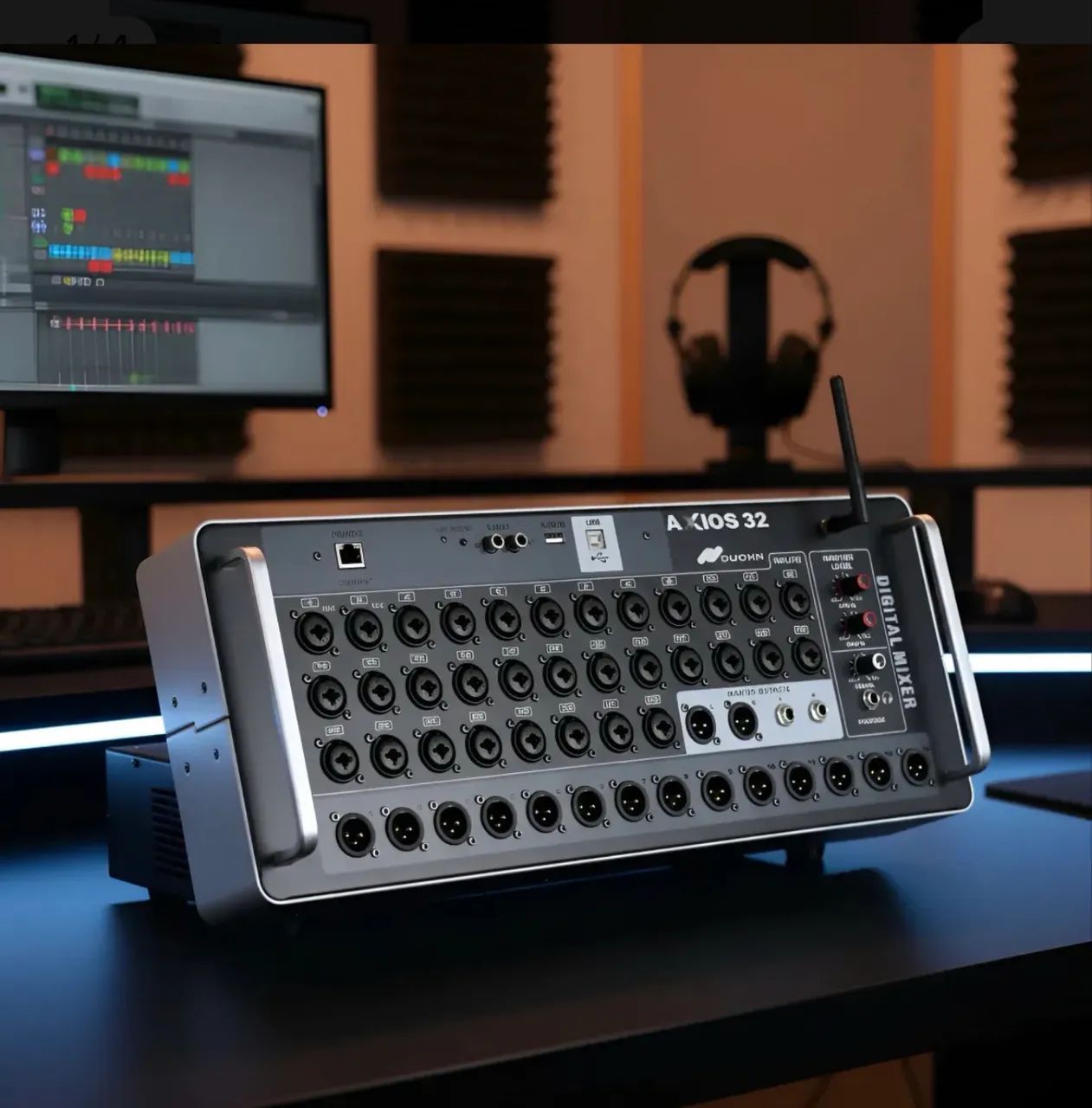 Mesa de som digital Axios 32 com 14 Auxiliares 