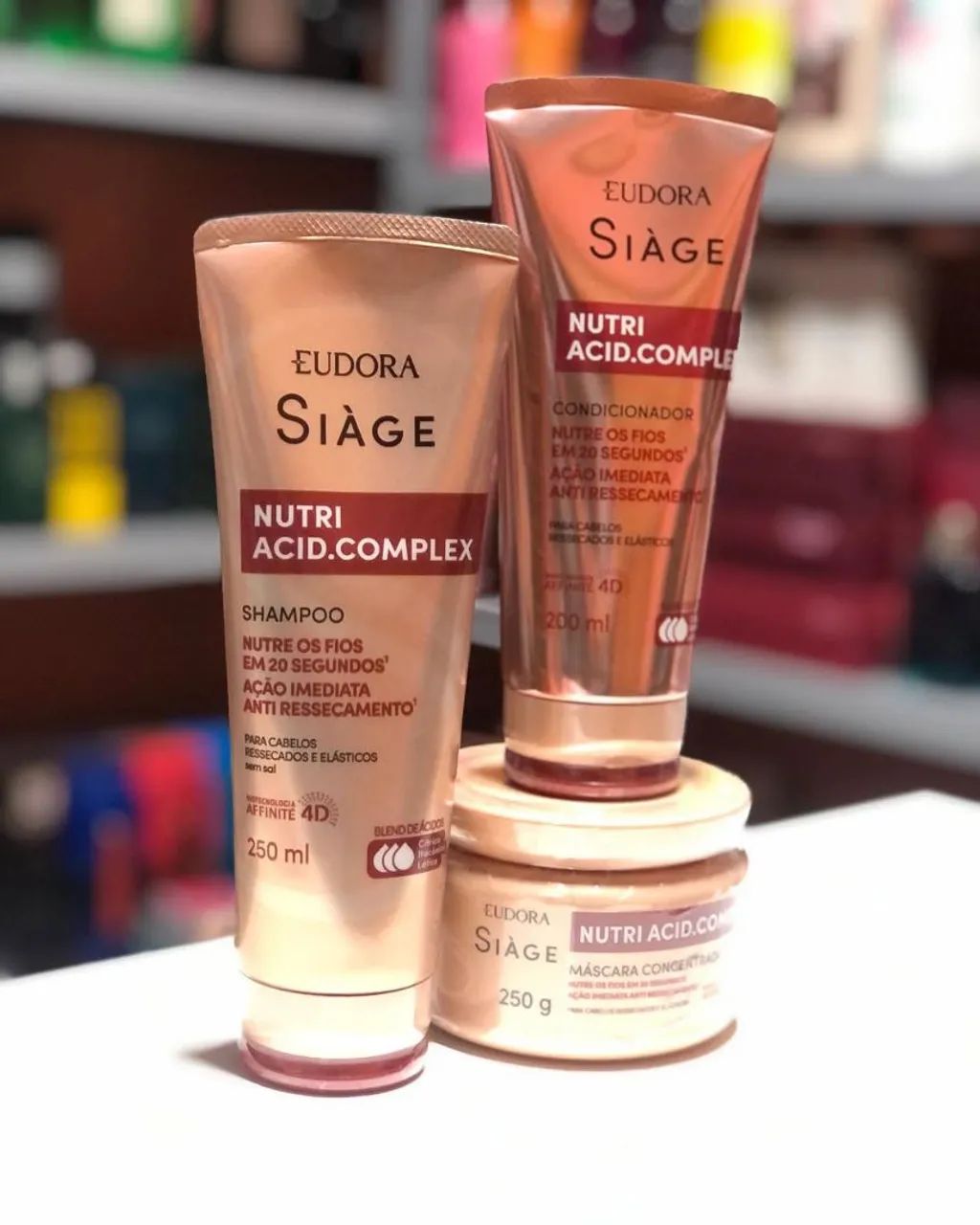 Kit Eudora Siàge Nutri Acid Complex Shampoo, Condicionador e Máscara