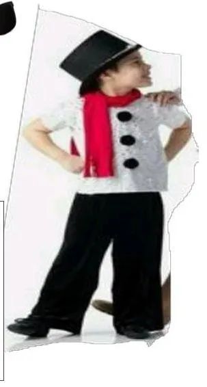 Fantasia de boneco de neve para menino