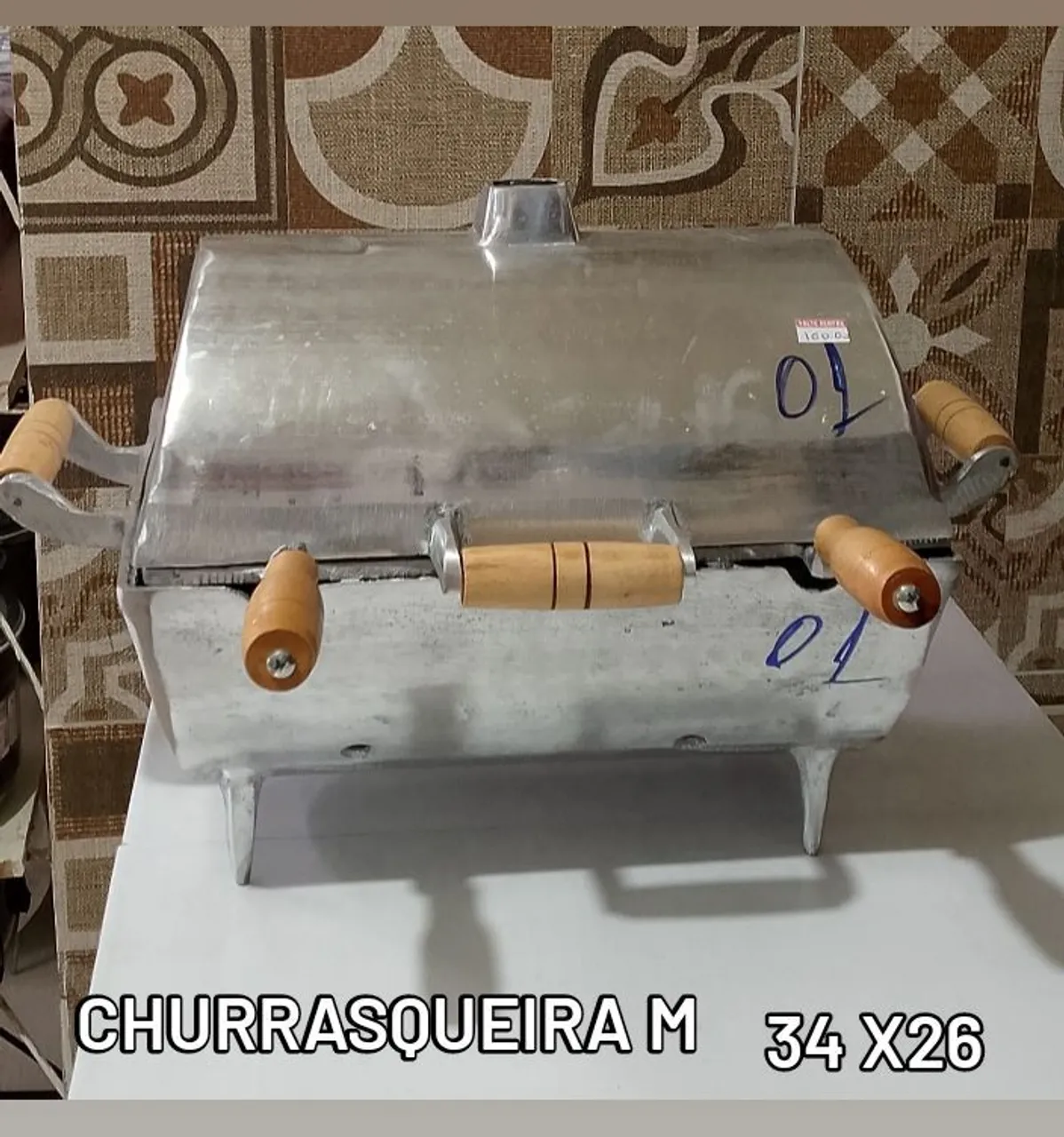 Churrasqueira de Alumínio batido M 34x26