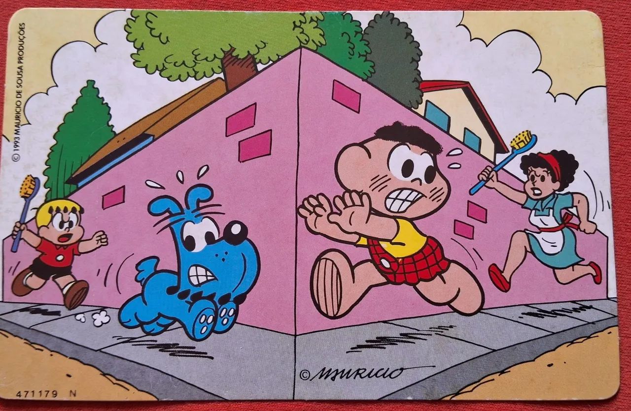 Turma da Mônica Antigo Cartão Postal 1993