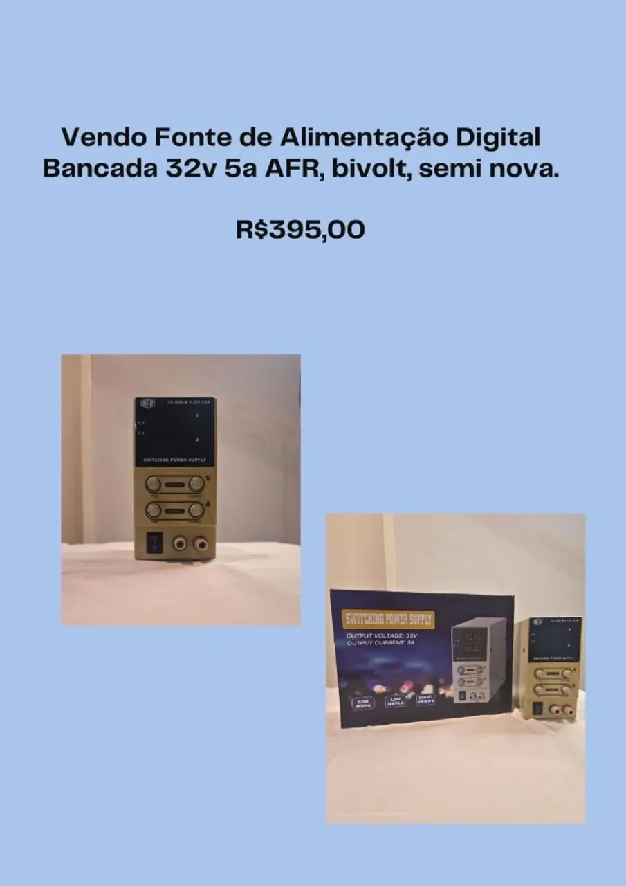 Fonte de  Alimentação digital de bancada 32v 5a AFR - bivolt - seminova