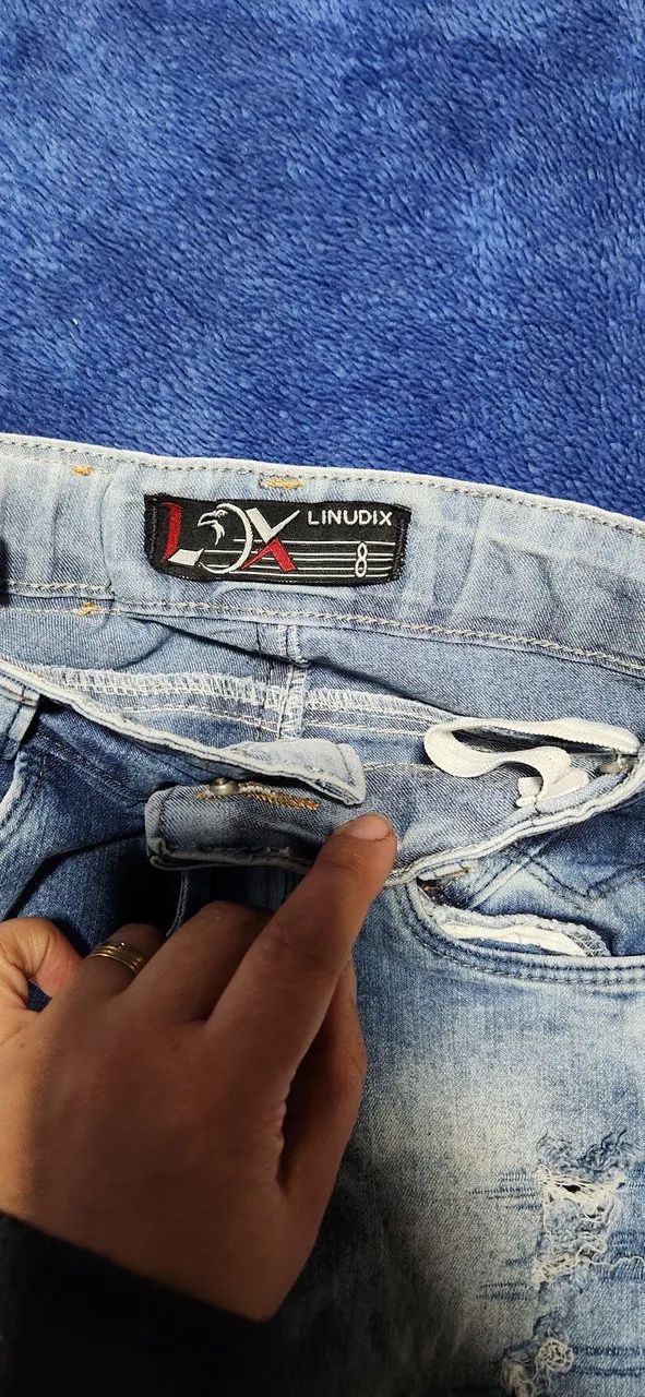 Calças infantis jeans e sarja slim - Foto 5