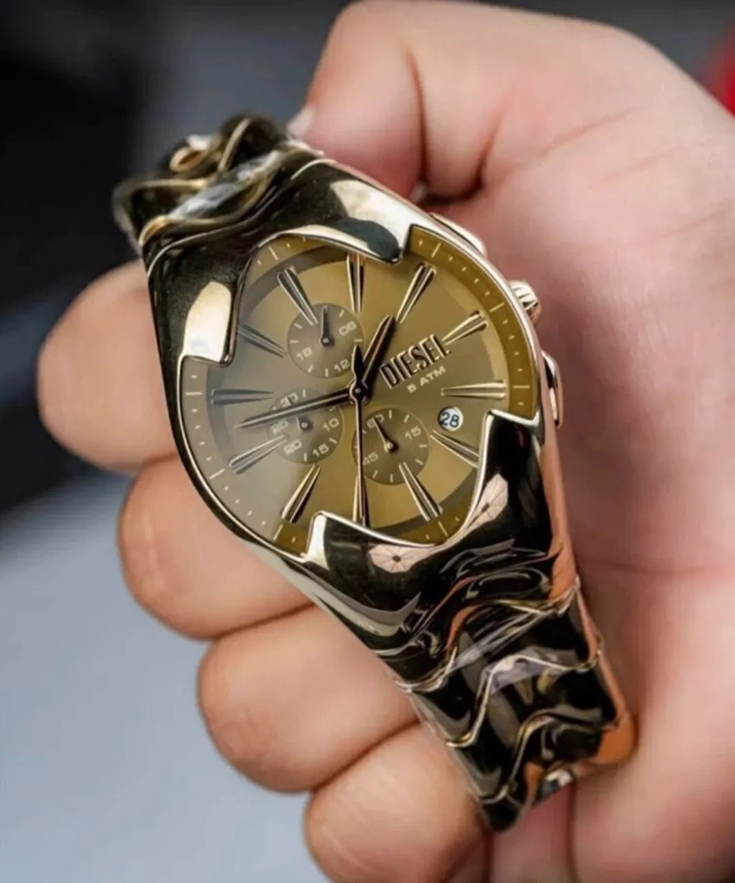 Relógio DIESEL Mercurial Funcional Dourado RARIDADE  - Foto 3