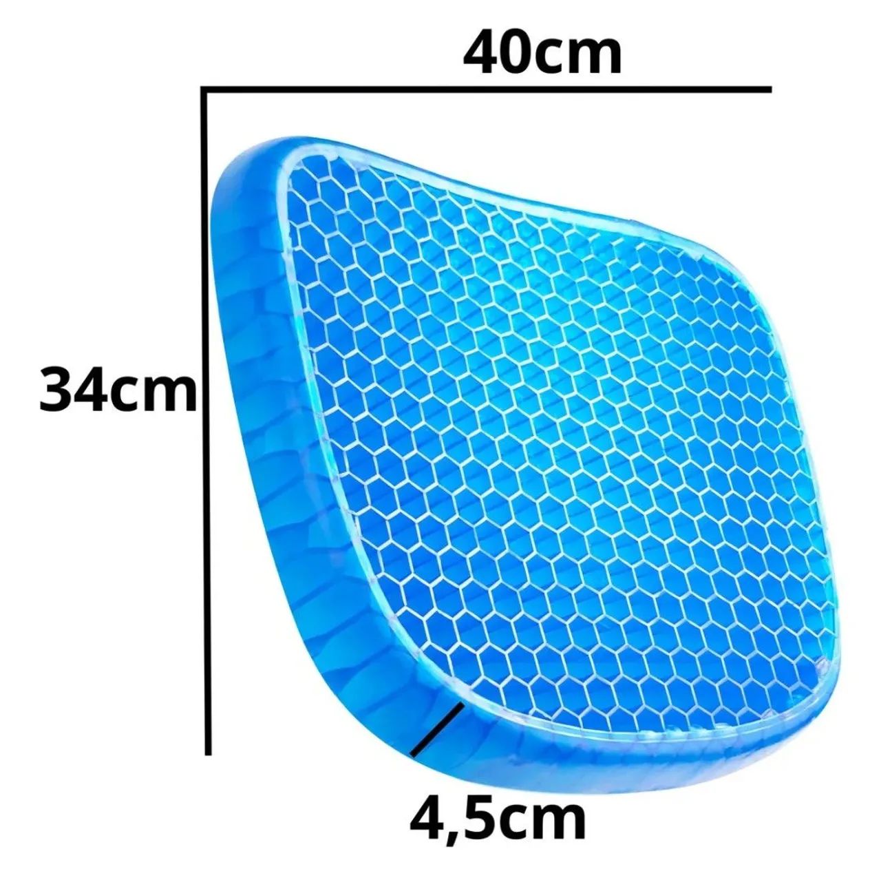 Assento De Gel Almofada Silicone Escaras Ortopédico Egg Sit Cor Azul Supermedy - Foto 4