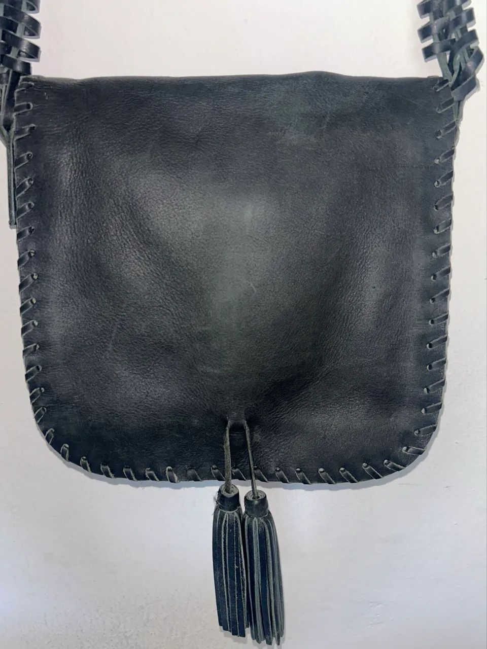 Bolsa preta de couro original - Via Mia