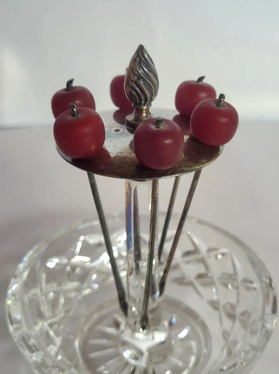 Suporte para Palitos de Coquetel em Prata Esterlina e Cristal - Mappin & Webb, Londres - Foto 2