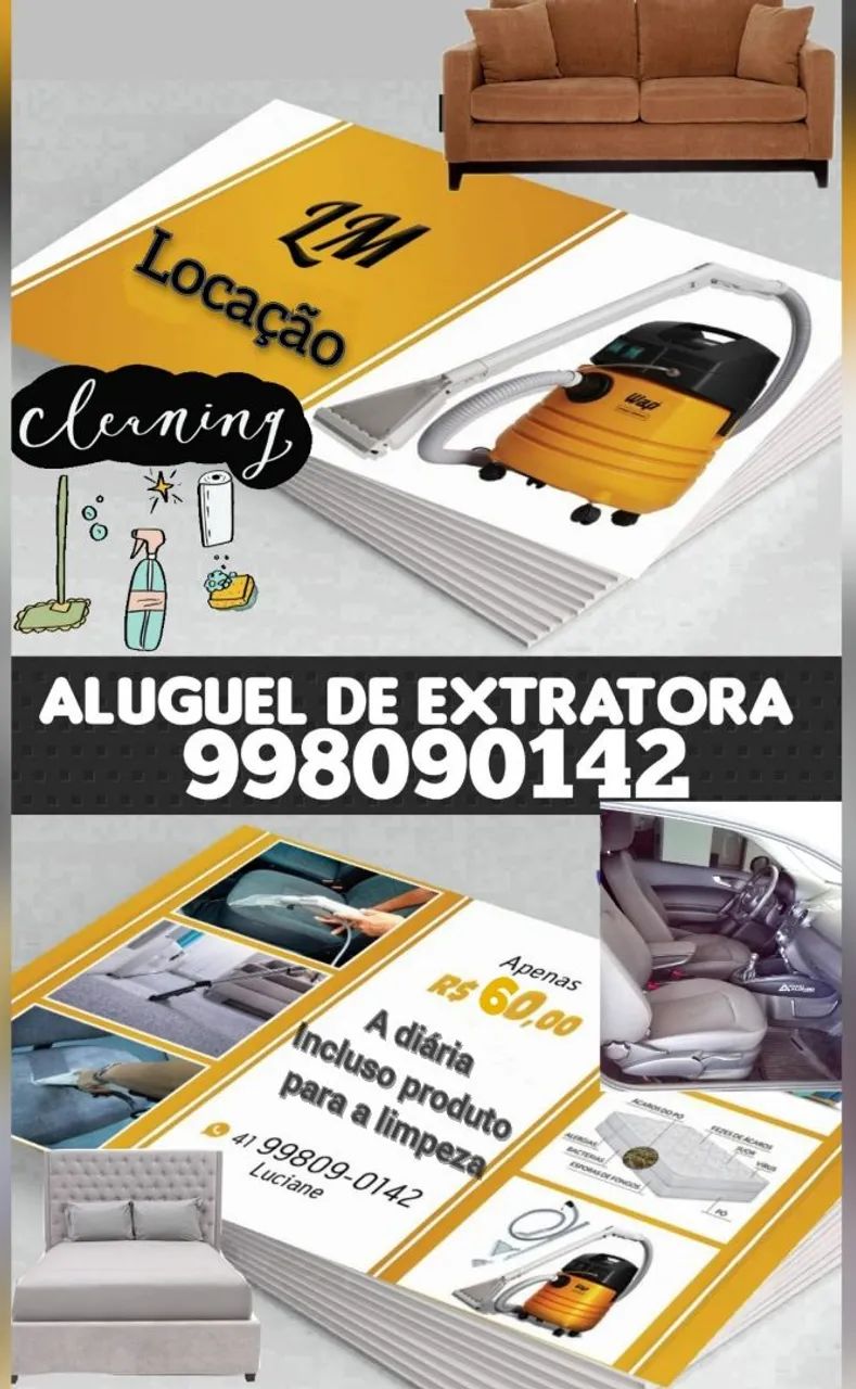 Aluguel de Extratora para Limpeza de Estofados - Foto 5