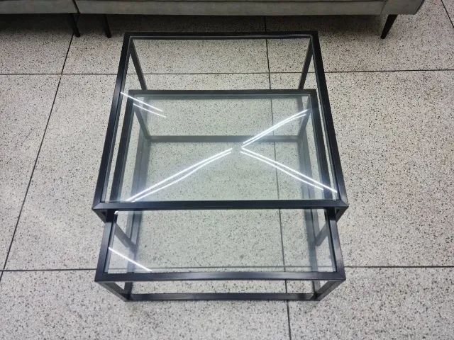 Kit Mesa de centro em vidro