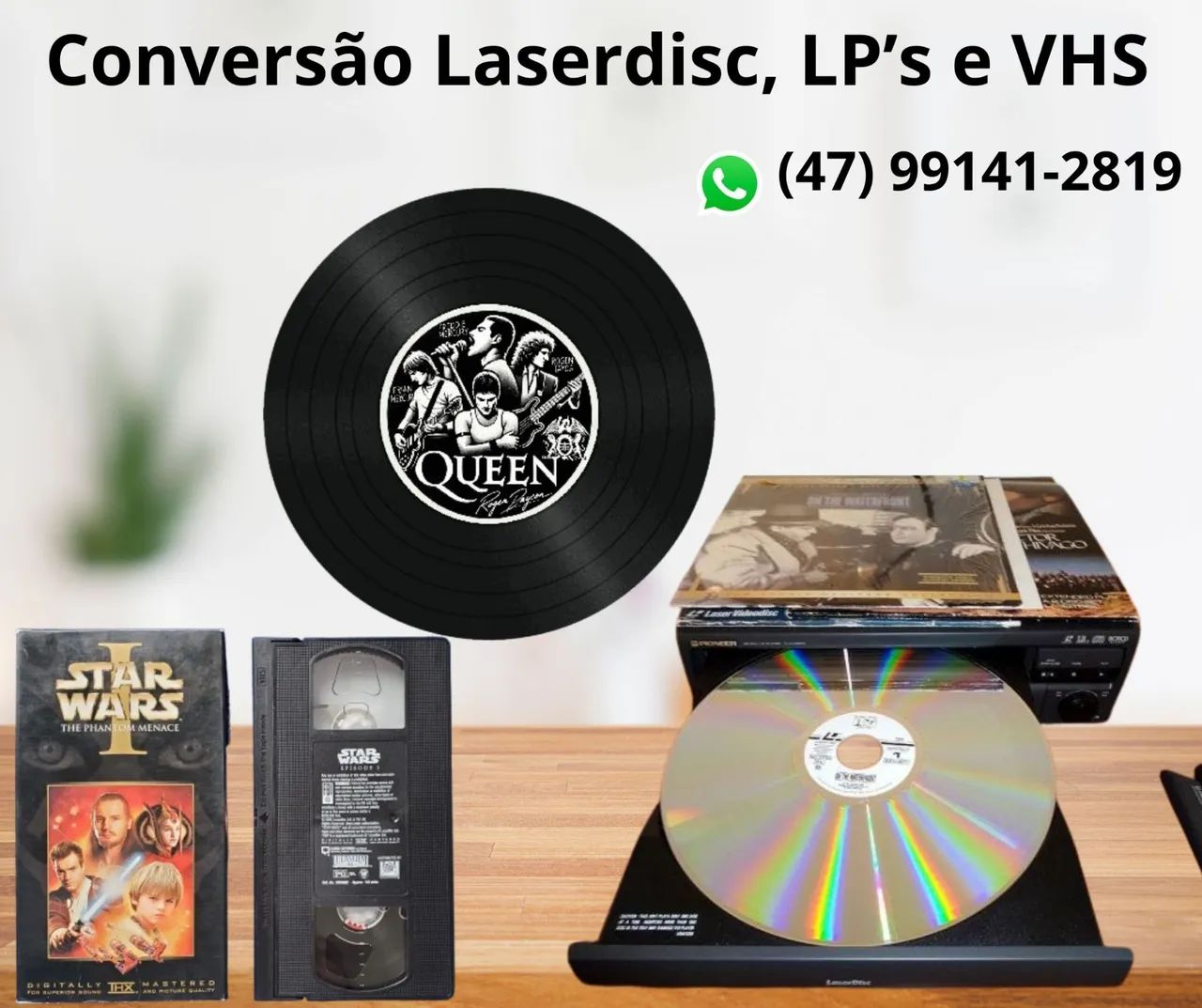 Conversão de arquivos analógicos pra digital. Laserdisc LP e VHS