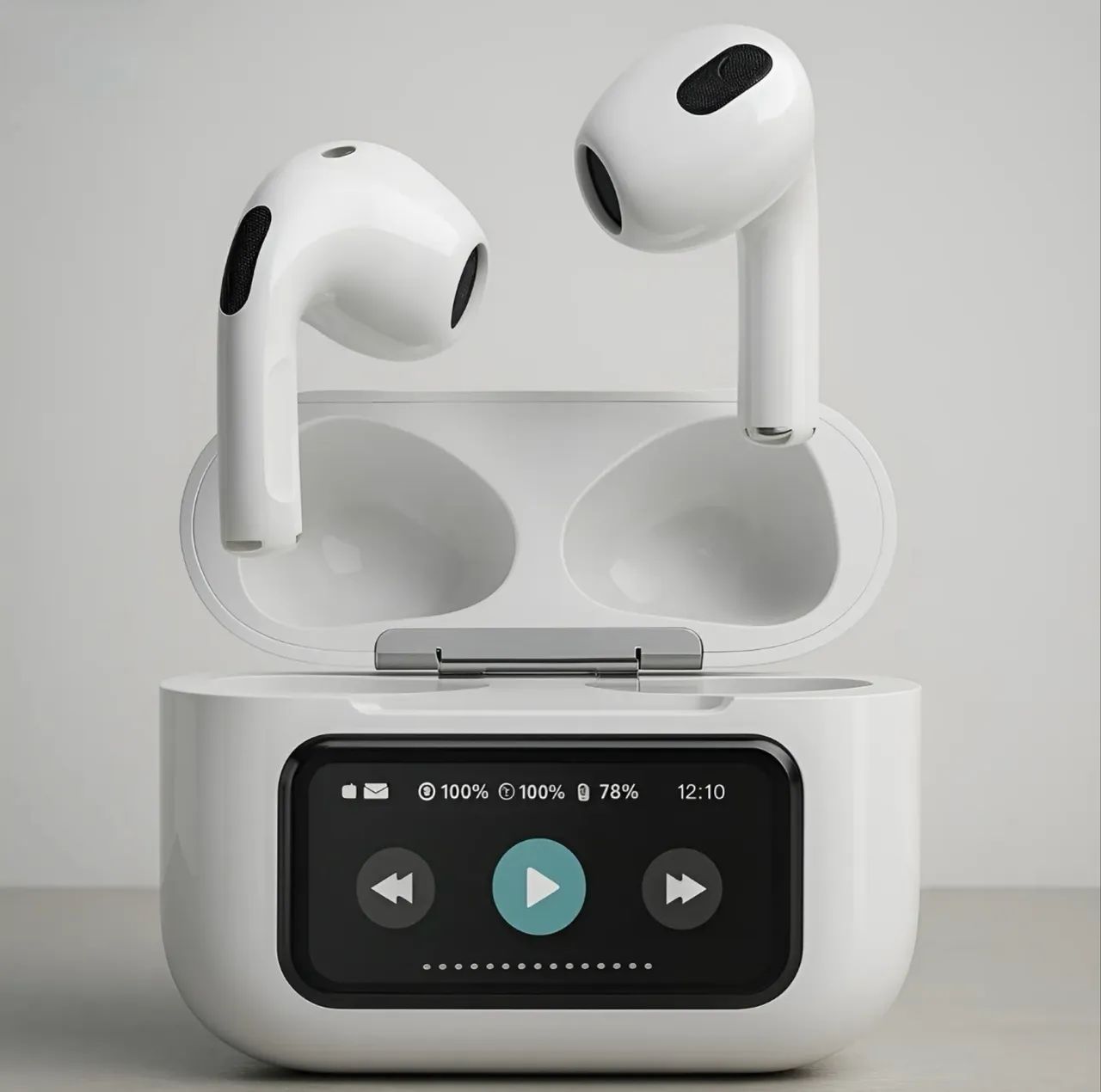 Fone Bluetooth Sem Fio Tws Anc Cancelamento Ruido Tipo C Usb Branco - Foto 2