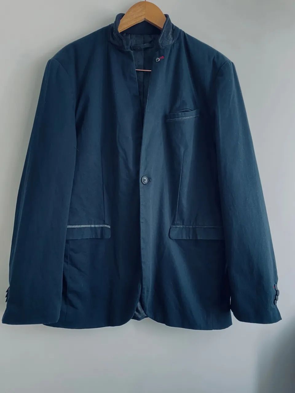 Blazer masculino slim azul marinho M Request