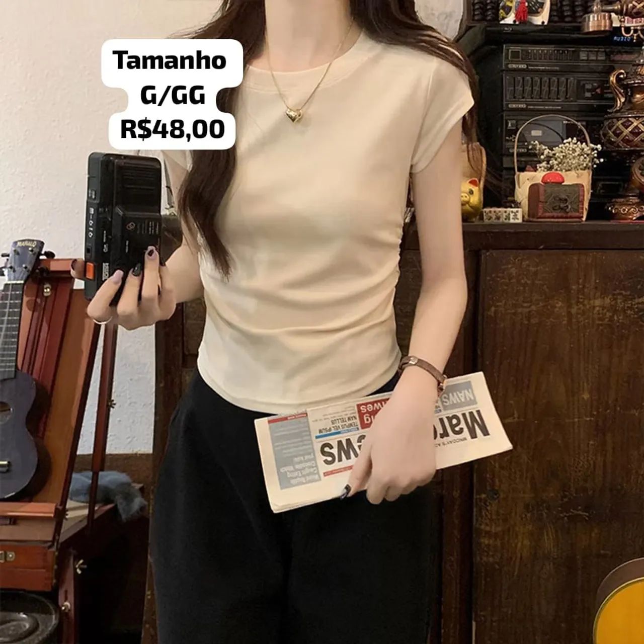 Blusa em malha conforto e qualidade e sofisticação linda - Foto 5