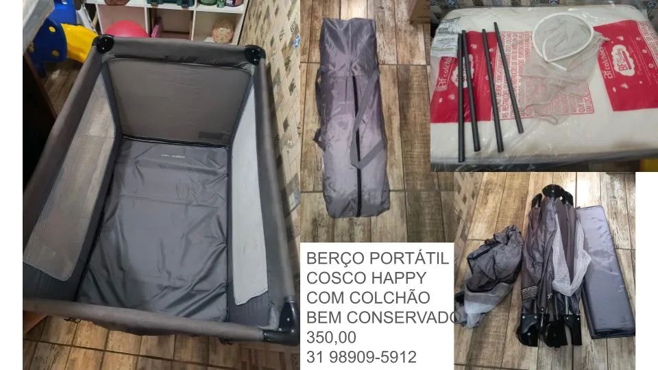 Berço Portátil Cosco Happy com Colchão
