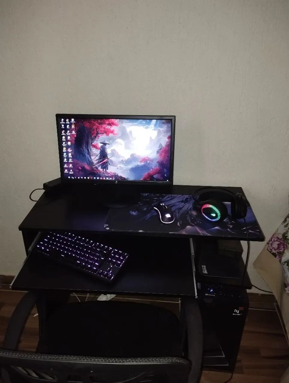 Pc gamer completo com mesa e cadeira