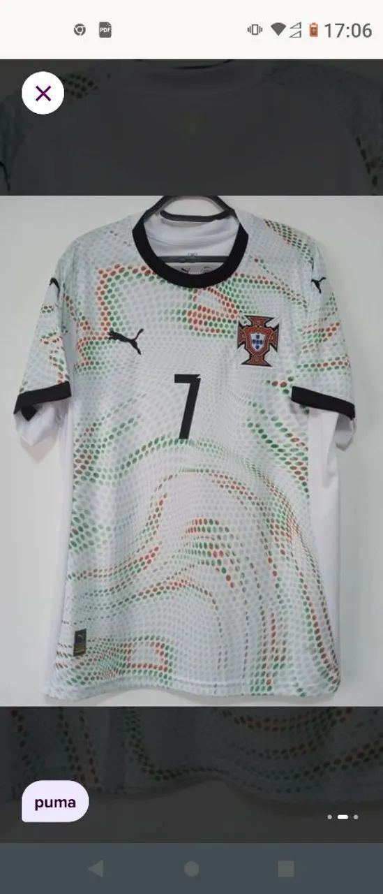 Camisa Portugal Campeão Nations 2025 #7 Cristiano Ronaldo Autografada Certificada  - Foto 2