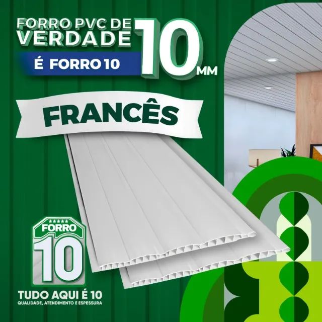 FORRO PVC 10MM FORRO 10: O Mais GROSSO e RESISTENTE do  Brasil! - Foto 2