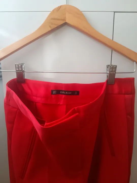 Calça Zara Basics Social Vermelha  - Foto 5
