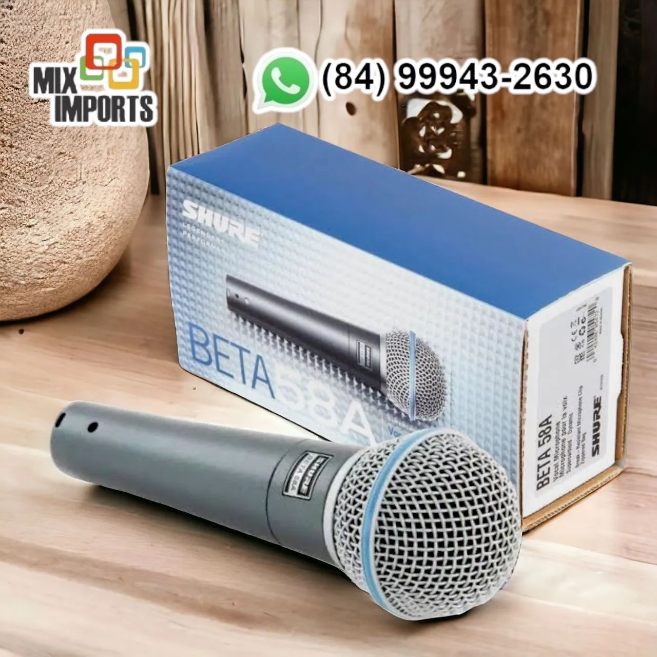Microfone Shure Beta 58A - Profissional (Novo em estoque) - Foto 3