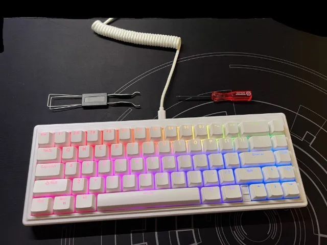 Teclado Ciy Gas67 Branco Switch Akko Jelly White Lubrificado - Foto 3