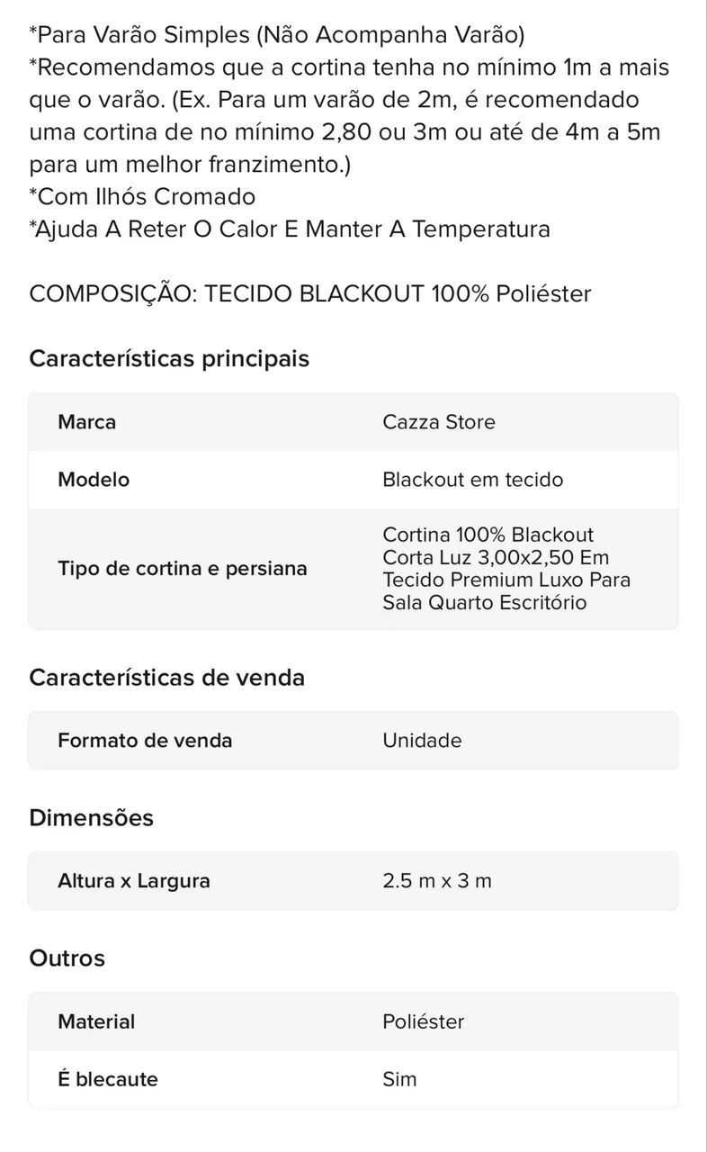 Cortina Blackout 100% em tecido  - Foto 3