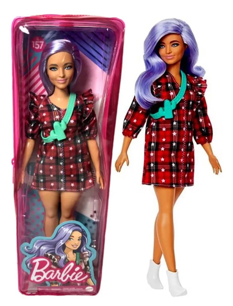 Boneca Barbie Fashionista 157 com Cabelo Roxo - Colecionável