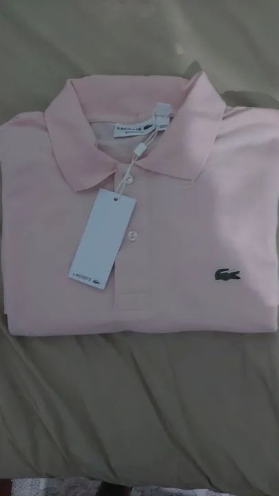 Polo Lacoste Rosa bebê 