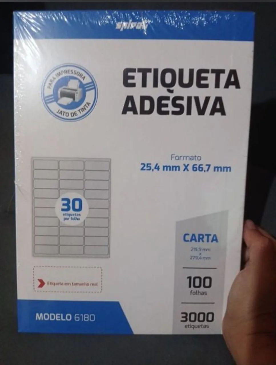 Etiquetas Adesivas 200 unidades (2 caixas) - 25,4mm x 66,7mm