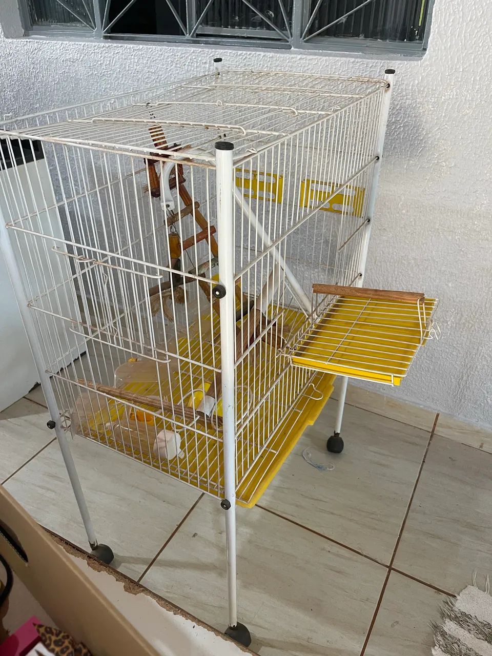 Gaiola para Calopsita - Grande, com suporte e rodinhas - Foto 3