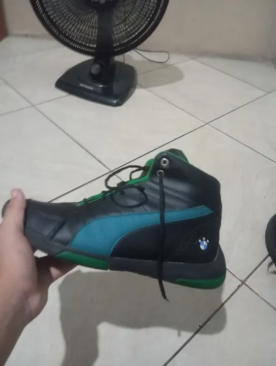 Sapato de boxe da puma e bmw