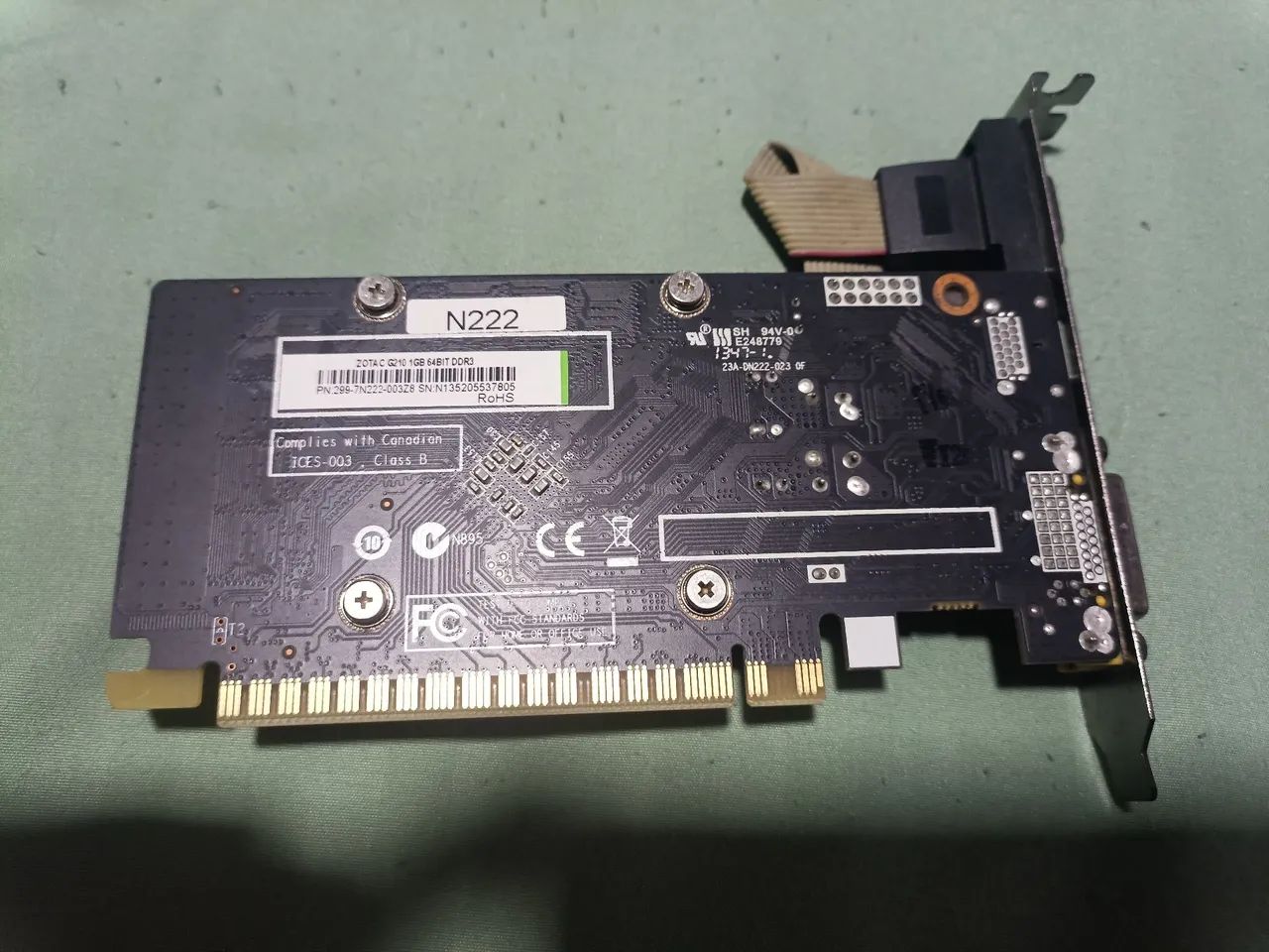 Placa de Vídeo ZOTAC GeForce G210 1GB - Foto 2