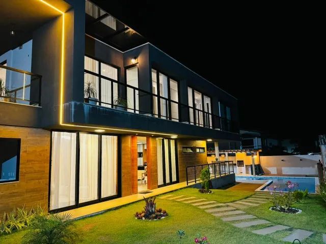 Casa Alto Padrão em Barra de Jacuípe, 6 Suítes (com ar), Piscina, Área Gourmet e Jogos - Foto 4