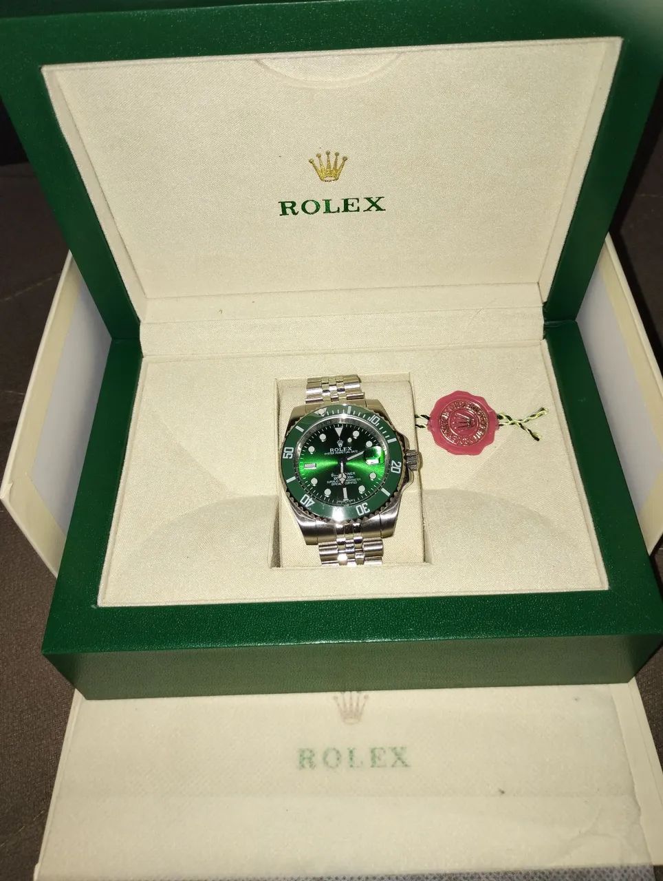 Relógio Hulk Submariner Verde linha Premium 