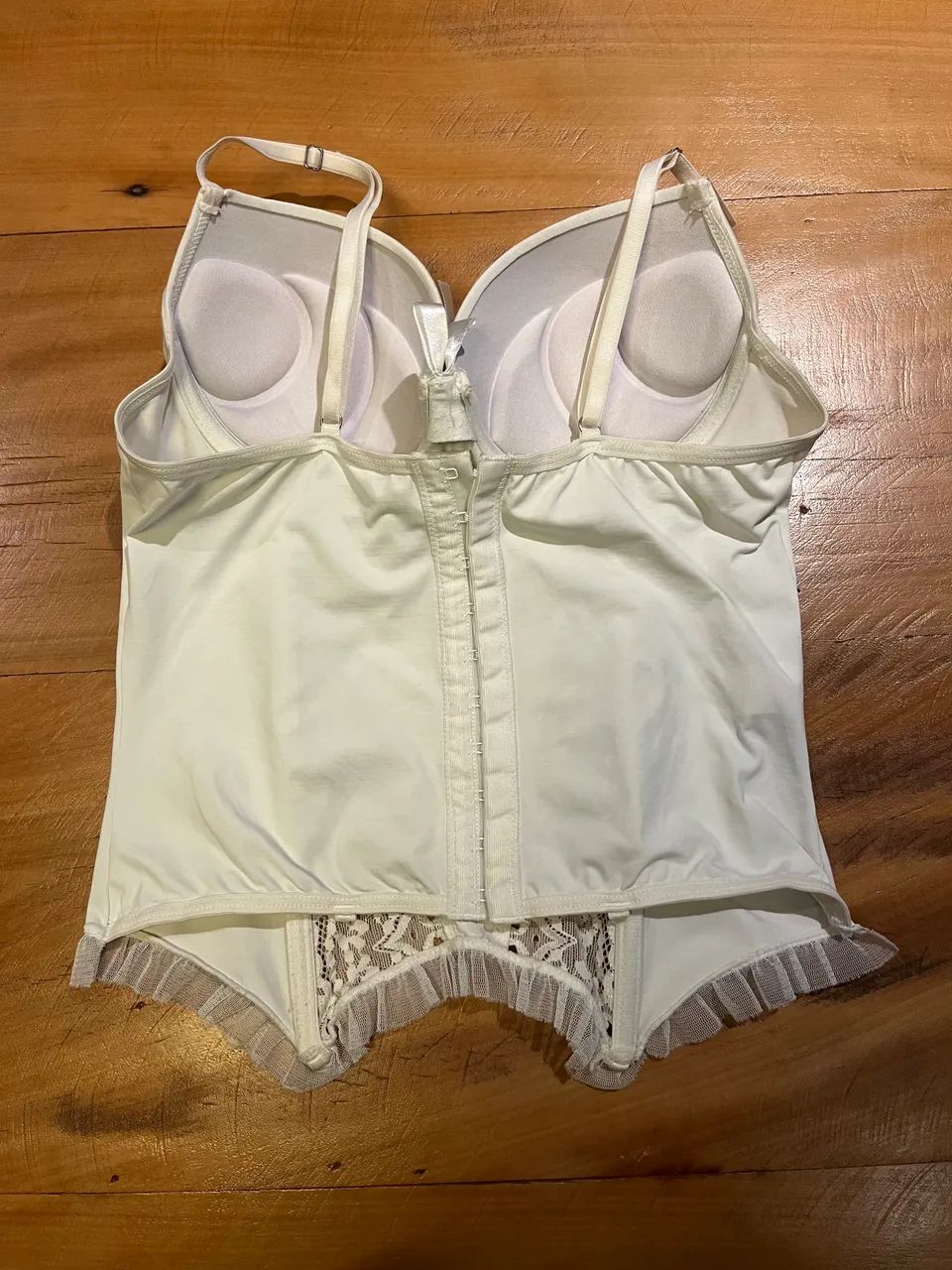 corset branco delicado rendado  - Foto 2