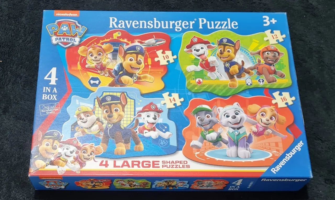 4 em 1: Quebra Cabeça Patrulha Canina - 4 Quebra Cabeças Grandes