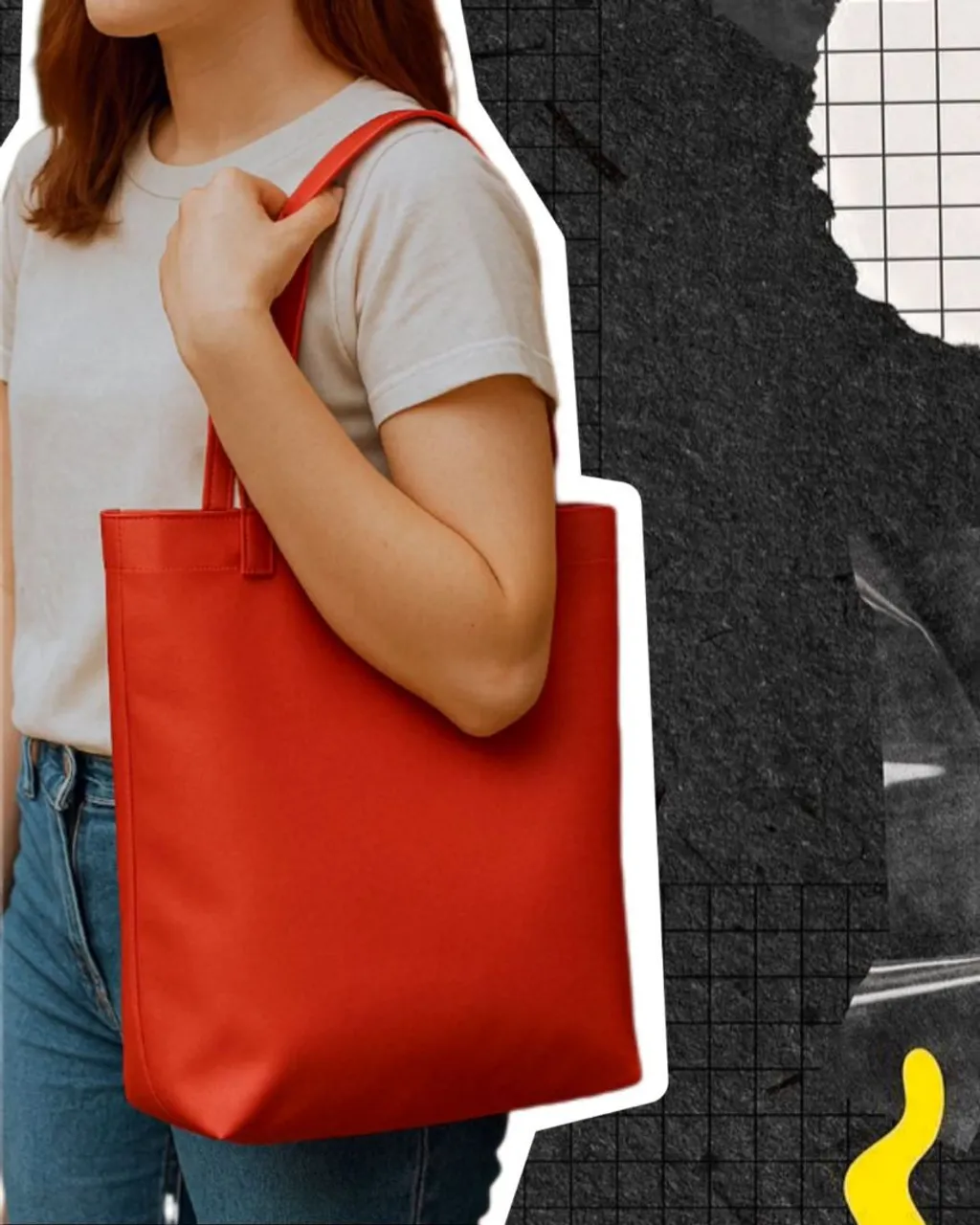 Bolsa de ombro vermelha estilosa