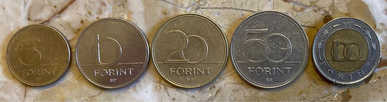 Conjunto de Moedas antigas da Hungria - Forint